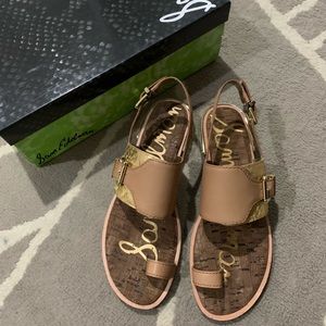 BRAND NEW Sam Edelman Flynn, Saddle/ Golf Sandals